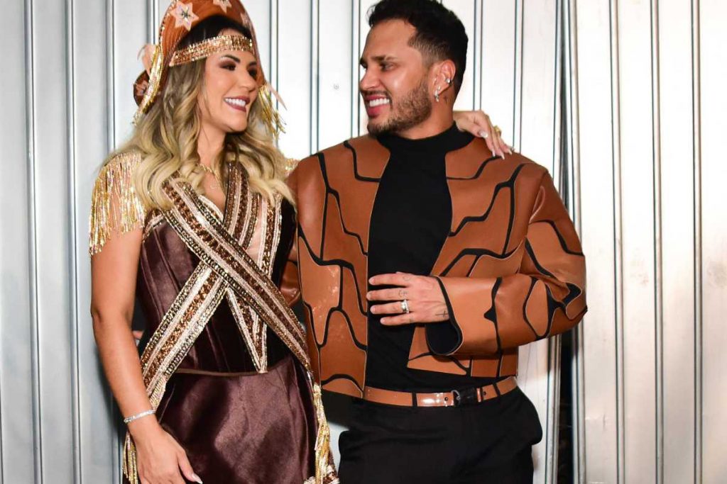 Deolane Bezerra e Lucas Guimarães no Arraial da Vila, o São João de Carlinhos Maia