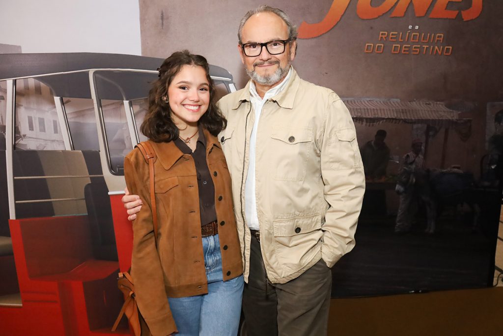 Ernesto Paglia levou a filha Elisa para conferir o filme