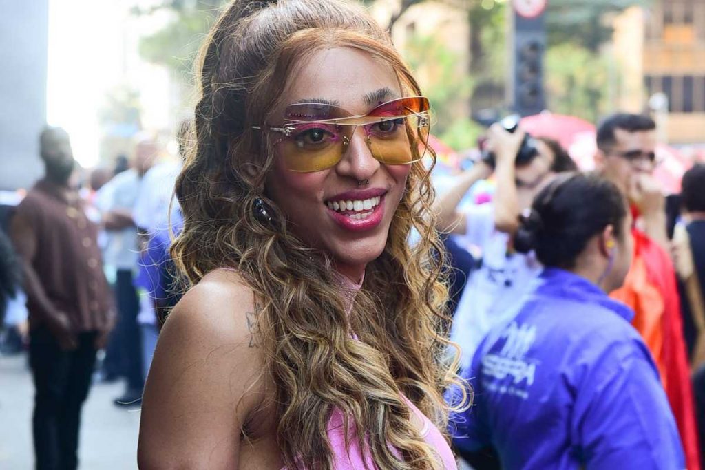 Erika Hilton na abertura da 27ª Parada LGBT+