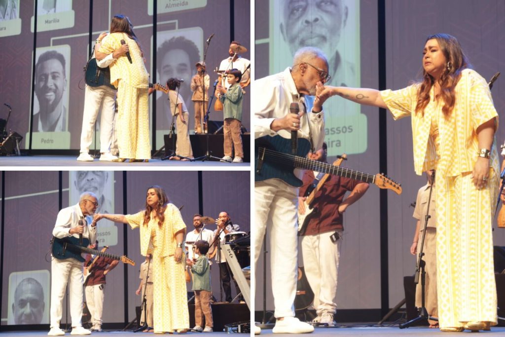 Gilberto Gil e Preta Gil no palco