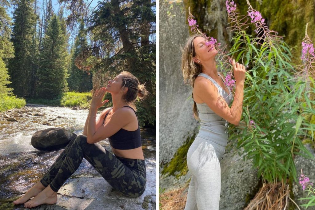 Gisele Bündchen em meio à natureza