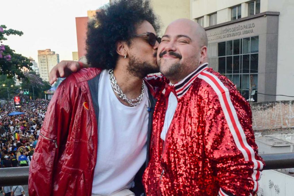 João Luiz e Tiago Abravanel na 27ª Parada LGBT+