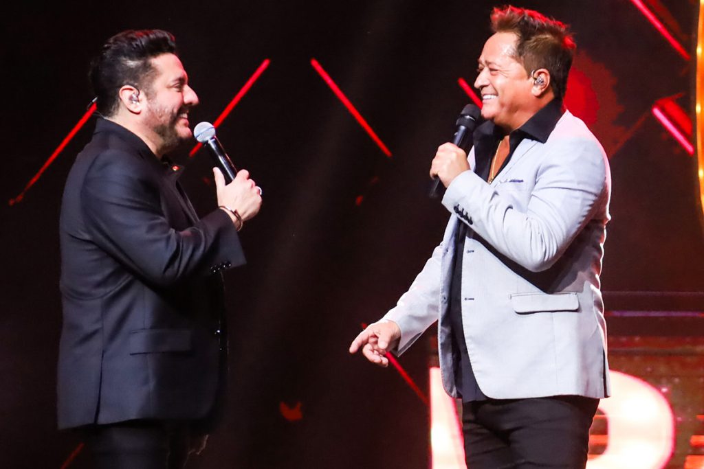 Leonardo cantou com Bruno, da dupla Bruno e Marrone