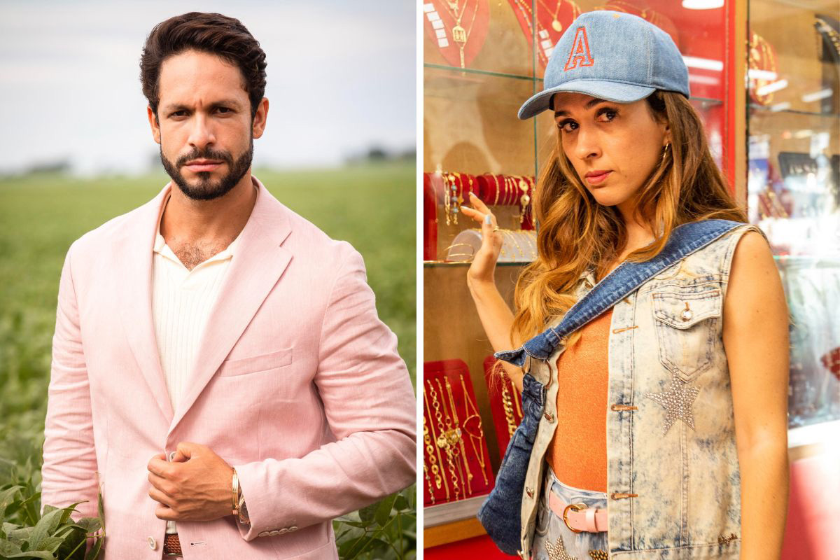 Luigi (Rainer Cadete) e Anely (Tata Werneck) em Terra e Paixão