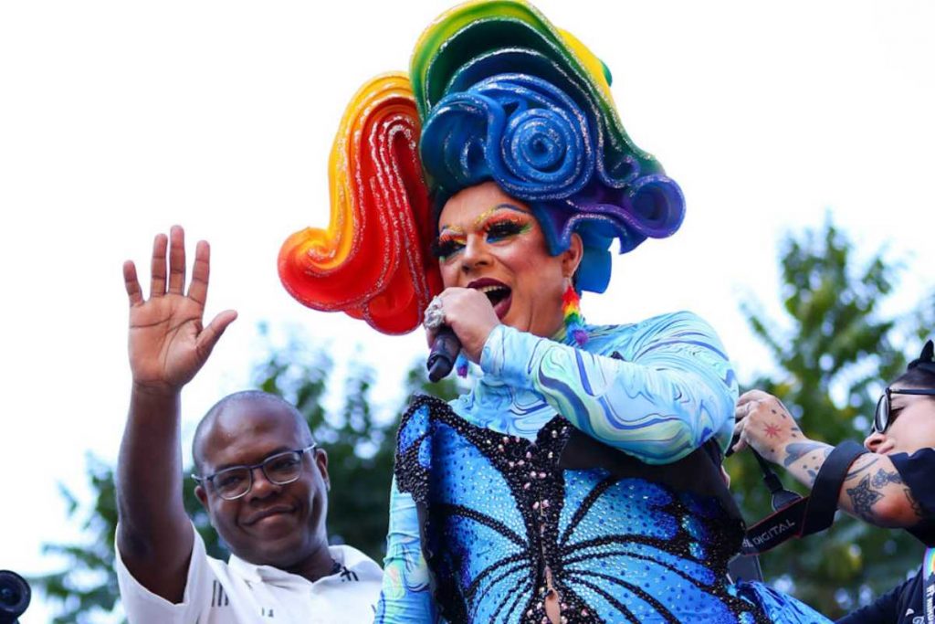 Tchaka na abertura da 27ª Parada LGBT+