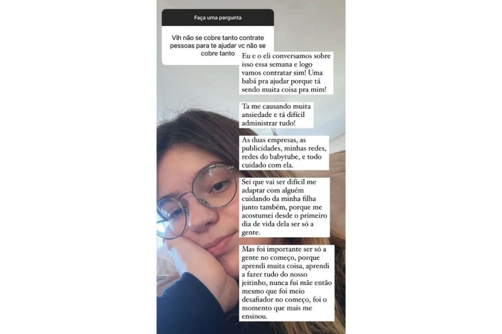 viih tube  falando da babá de lua