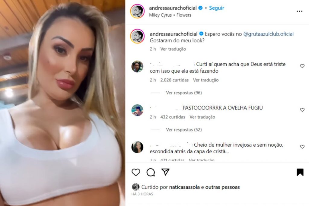 Postagem de Andressa Urach