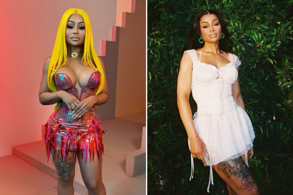 Blac Chyna antes e depois de reverter procedimentos estéticos