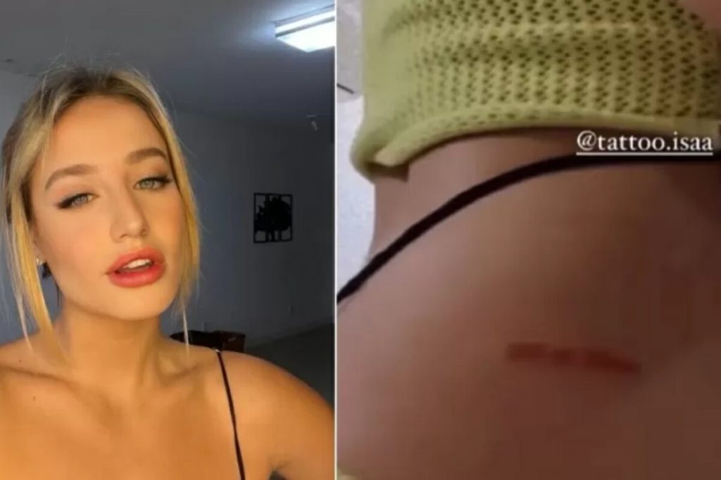 Bruna Griphao nova tatuagem