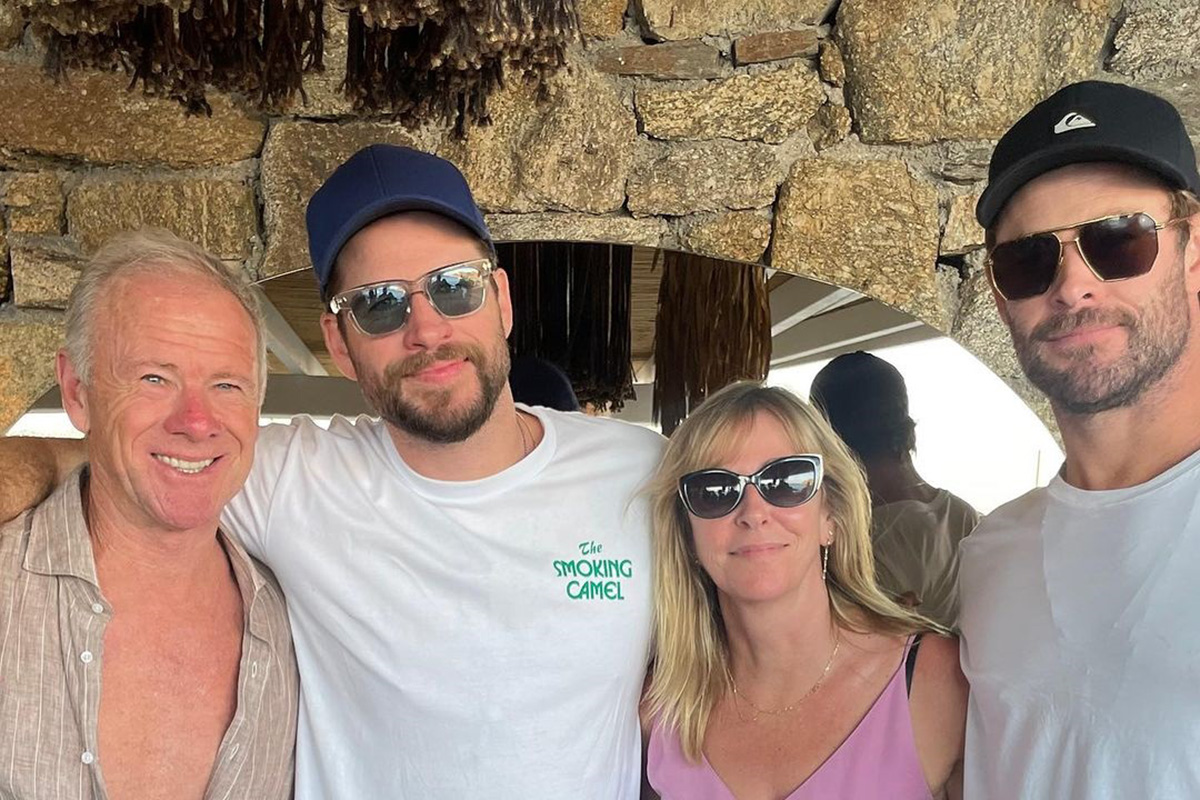 Chris Hemsworth com a família