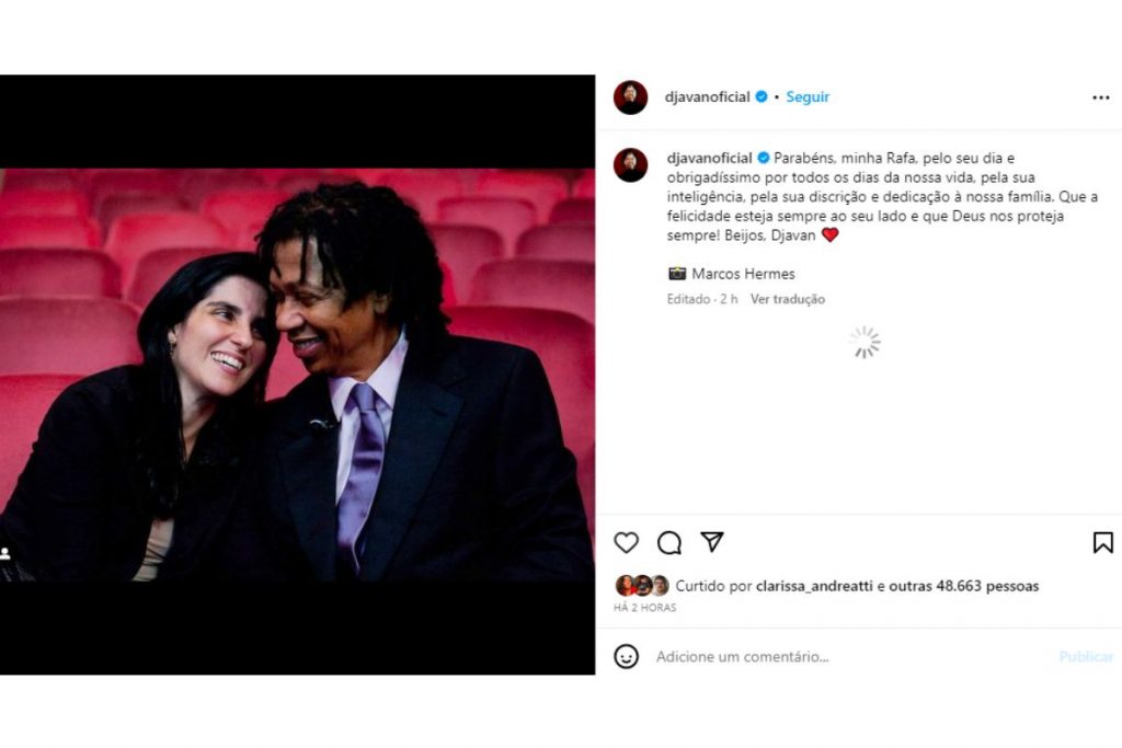 djavan e esposa