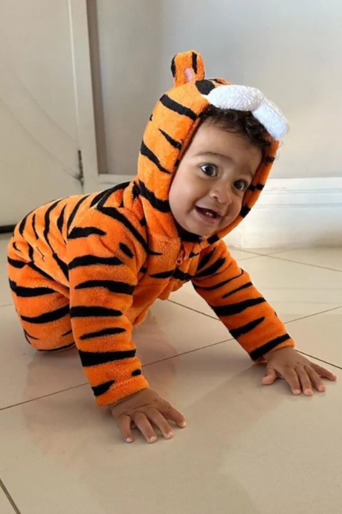 Joaquim vestido de tigre