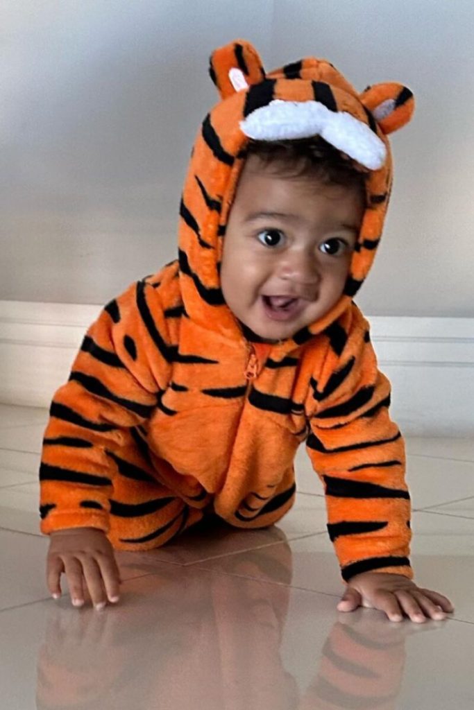 Joaquim vestido de tigre