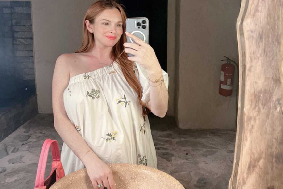 Lindsay Lohan na reta final da gravidez