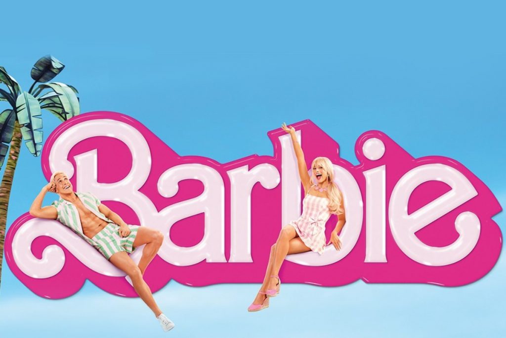 logo do filme da barbie com ryan gosling e margot robbie