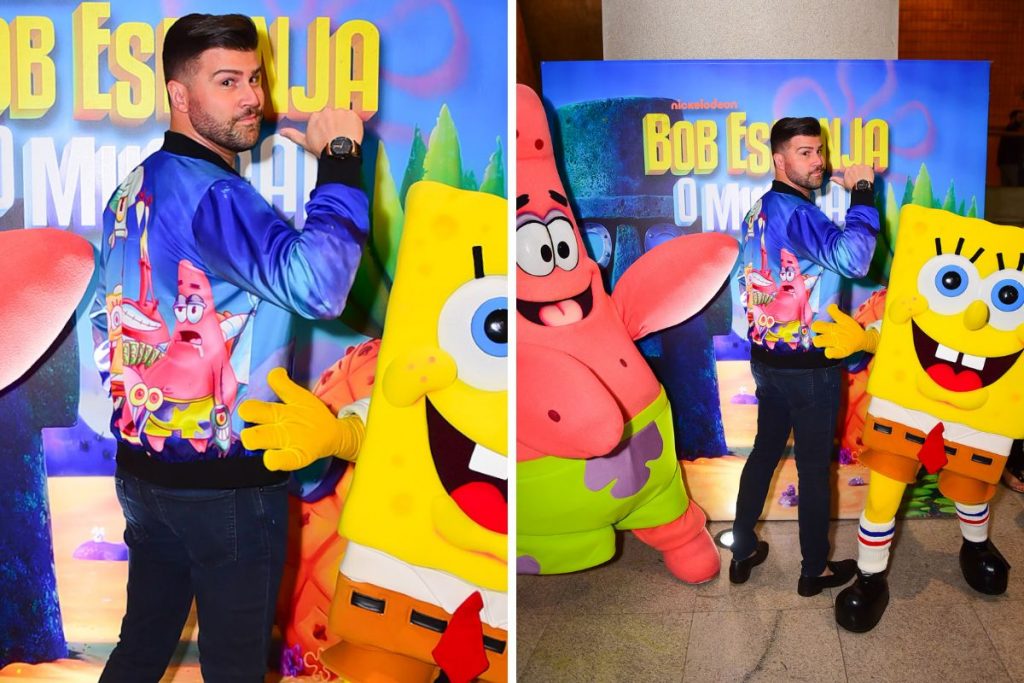 Marcelo Zangrandi com a blusa personalizada