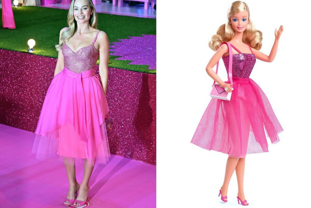 Margot Robbie também usou o look festa da Barbie Day To Night