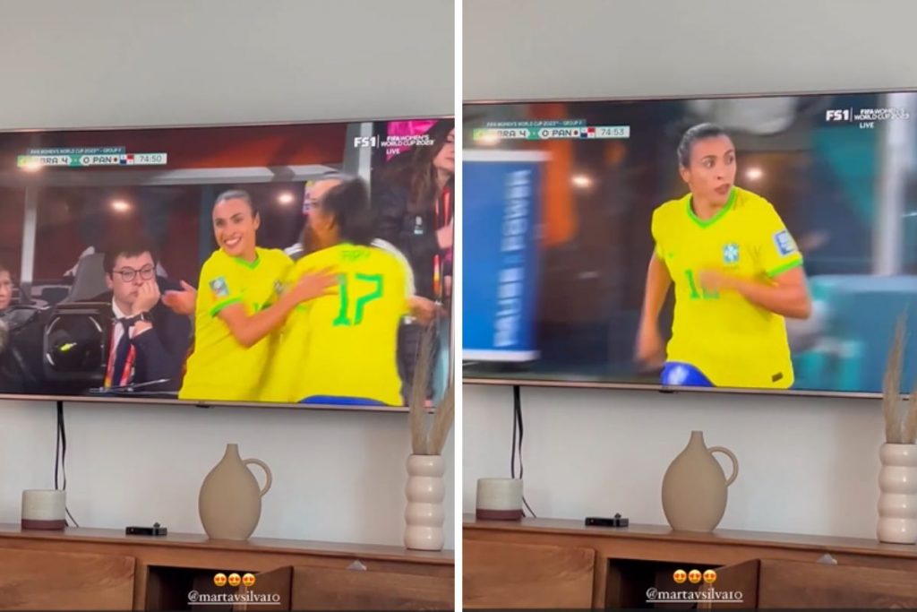 Marta estreando na Copa do Mundo