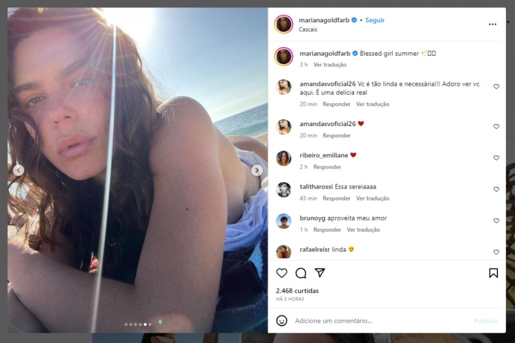 Postagem Mariana Goldfarb