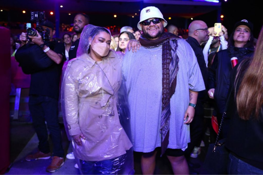 Preta Gil e Gominho, no show Tardezinha, de Thiaguinho