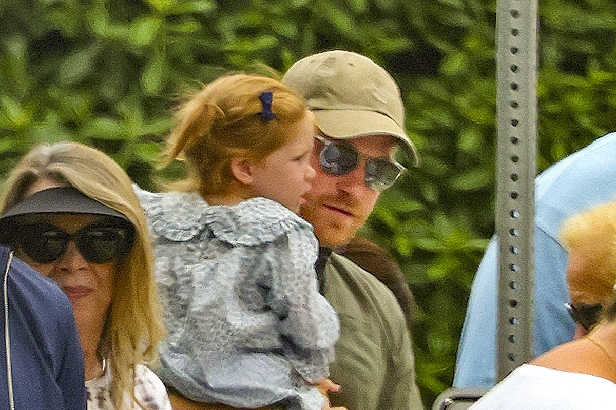 Príncipe Harry com a filha Lilibet