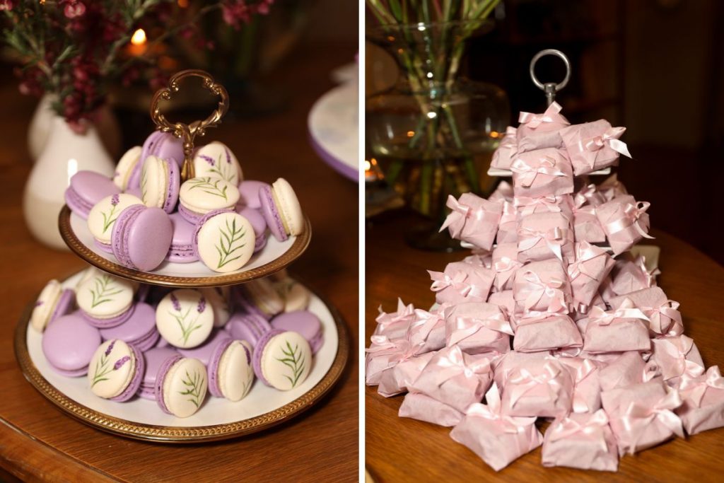 Macarrons e bem-casados especiais para Simony