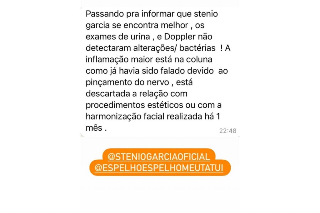 stênio garcia estado de saúde