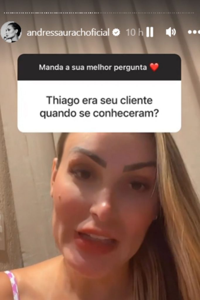 Andressa Urach conta que ex-marido era seu cliente