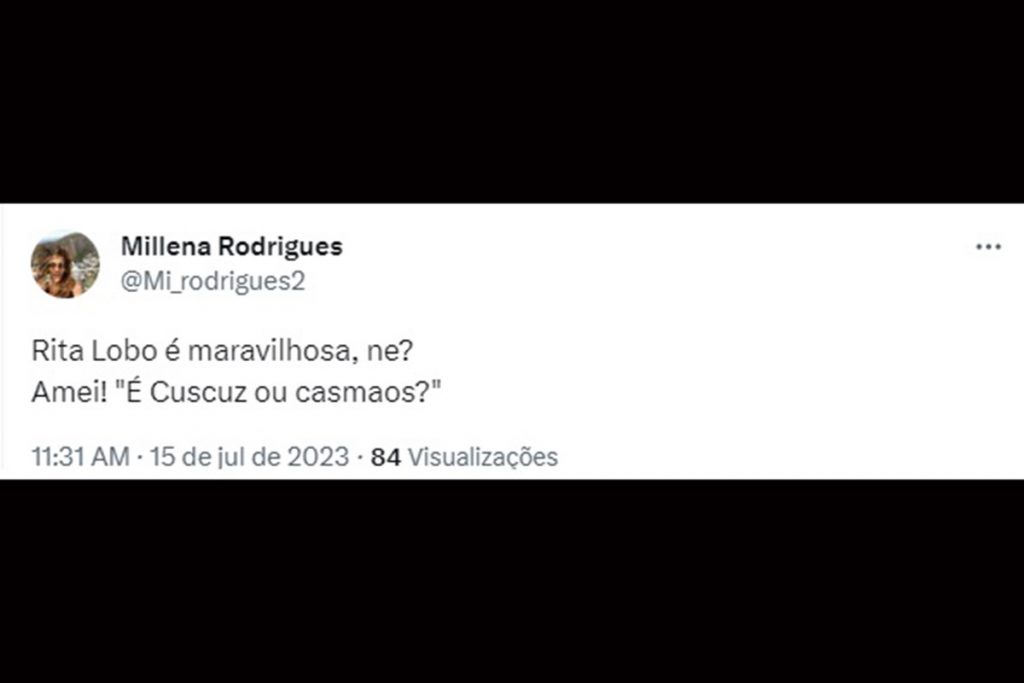 Rita Lobo participou do É De Casa e foi bastante comentada na web