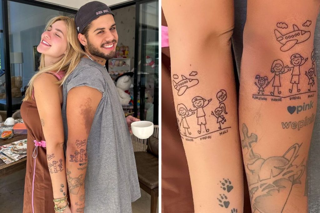 Virginia Fonseca e Zé Felipe com a mesma tatuagem