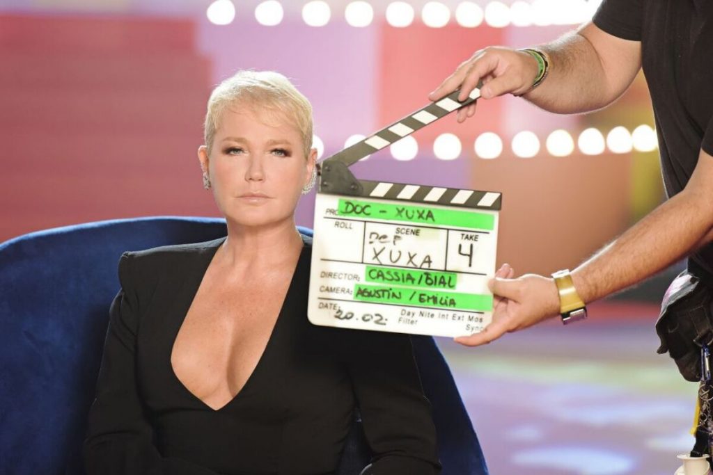 Xuxa gravando documentário