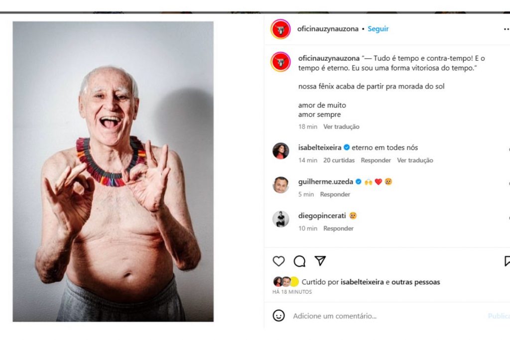 Teatro Oficina anuncia a morte de Zé Celso Martinez