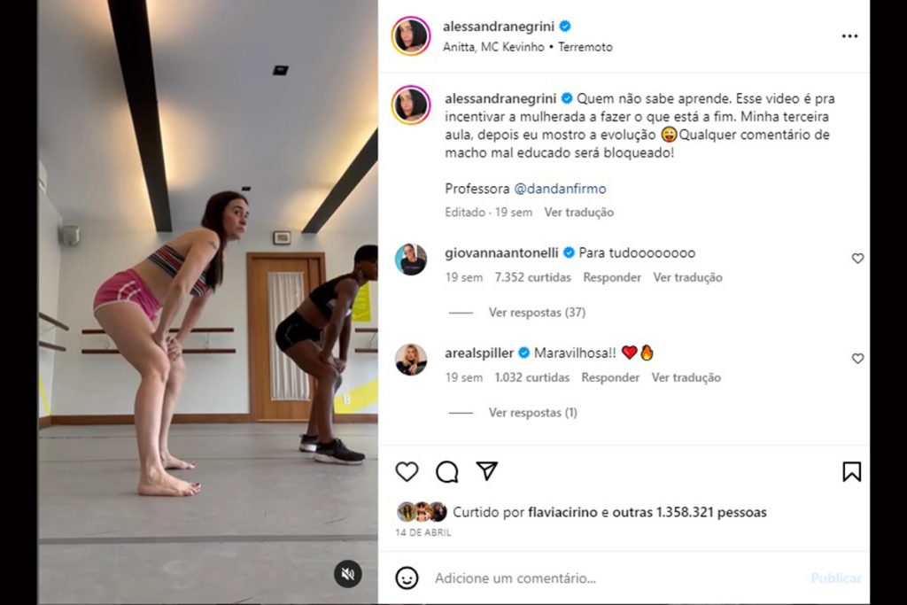 Alessandra Negrini arrasa na dança de top e shorts