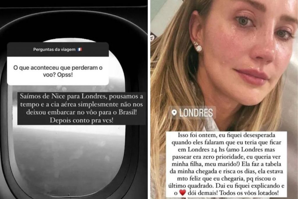 Ana Paula Siebert perdeu voo para o Brasil e caiu no choro