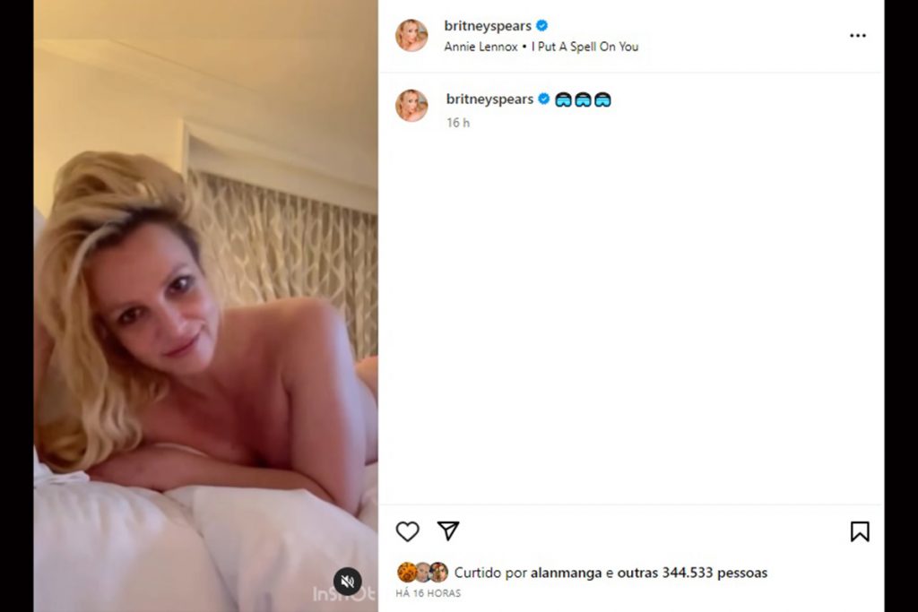 Britney Spears aparece nuca nas redes sociais