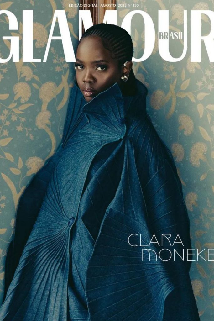 Clara Moneke é capa da edição digital da revista Glamour