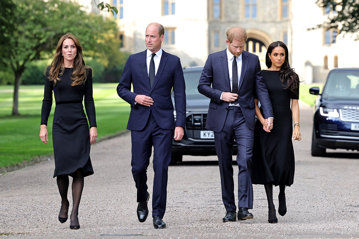 Kate Middleton, Príncipe William, Príncipe Harry e Meghan Markle