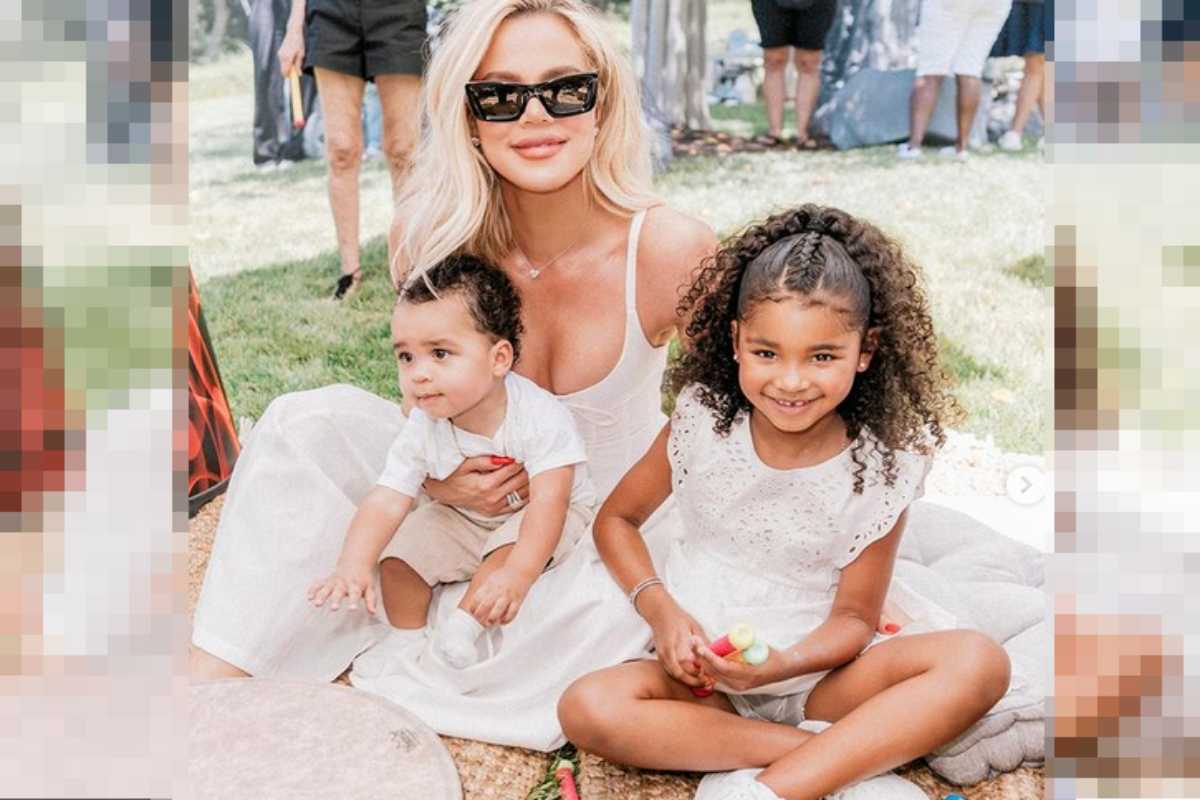 Khloe Kardashian com os filhos