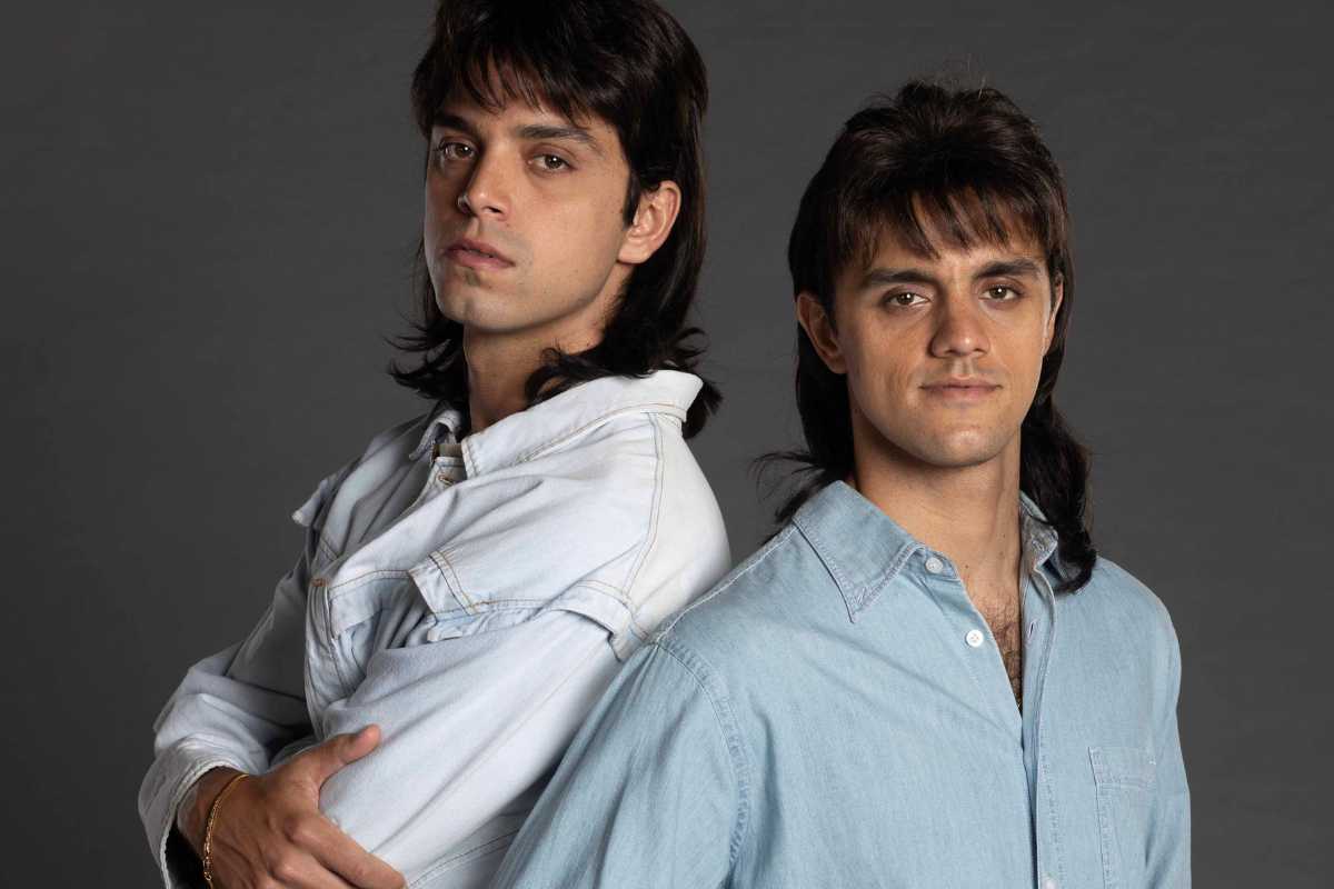 Rodrigo e Felipe Simas como Chitãozinho e Xororó em As Aventuras de José e Durval
