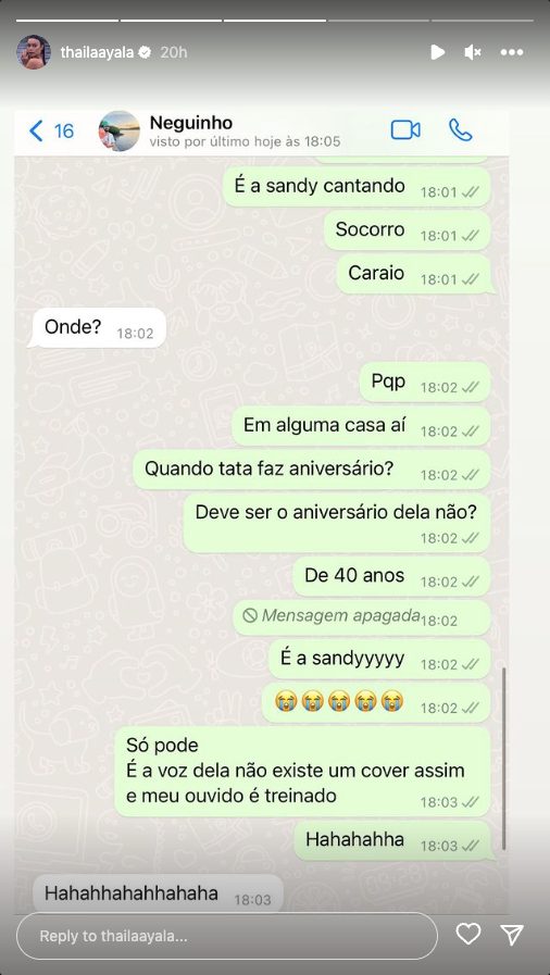 Conversa de Thaila Ayala com o marido Renato Goes