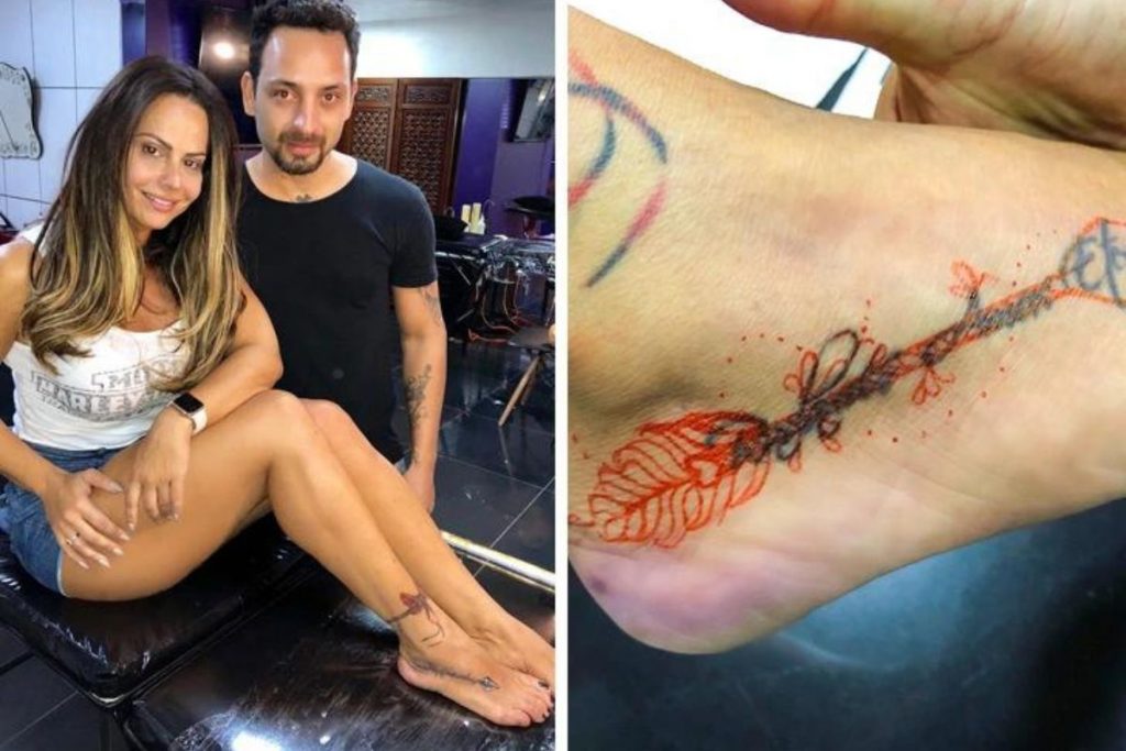 Viviane Araujo fez tatuagem para o ex, Radamés