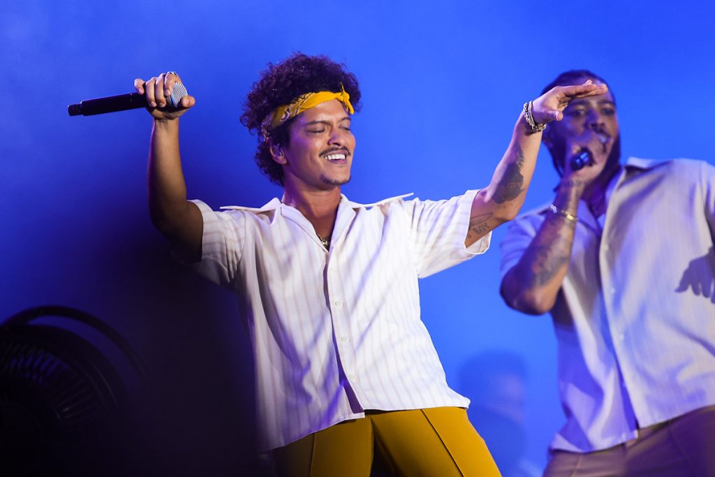 Bruno Mars animou o público presente