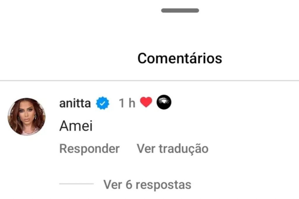 Comentário de Anitta sobre Rebeca Andrade 