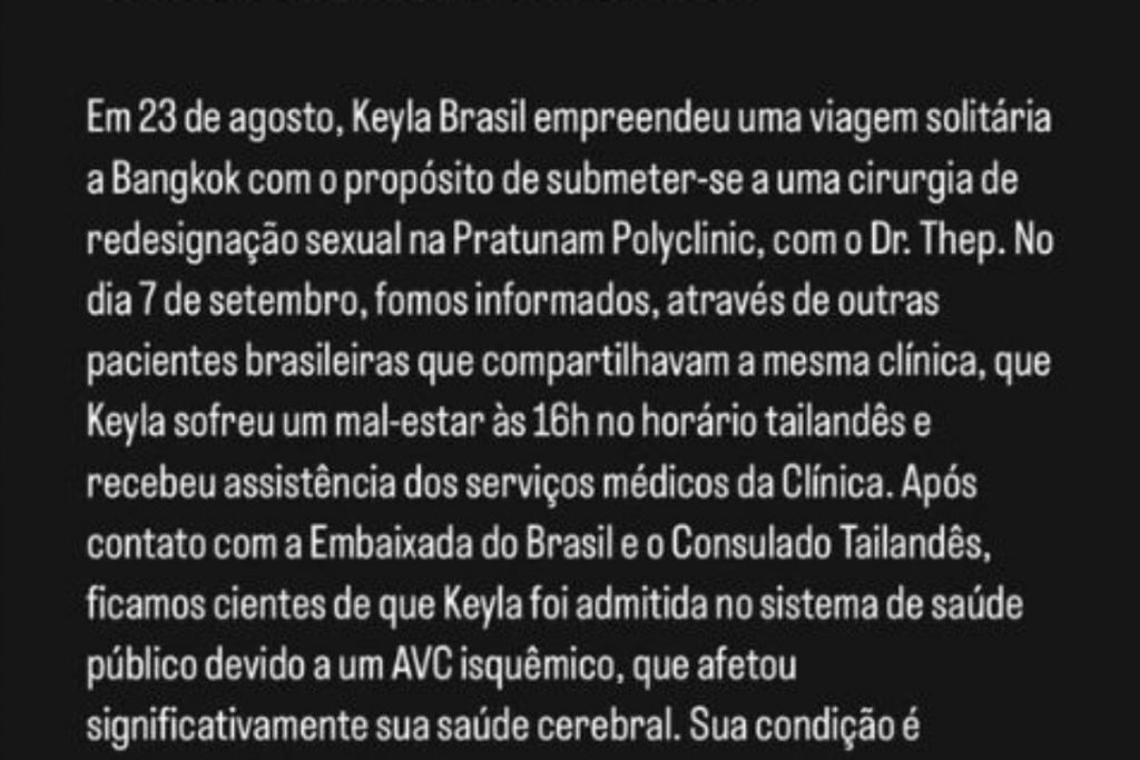 Comunicado sobre Keyla Brasil 