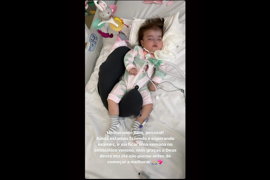 Letícia Cazarré atualizou o estado de saúde da filha Maria Guilhermina