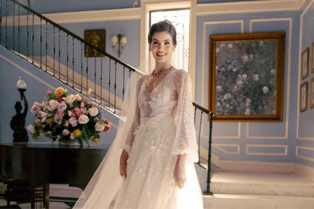 Marê (Camila Queiroz) como noiva em "Amor Perfeito"