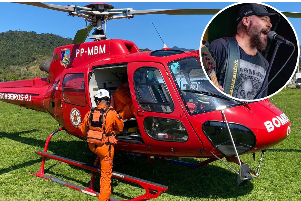 Helicóptero do Corpo de Bombeiros com UTI transfere Mingau para hospital de São Paulo