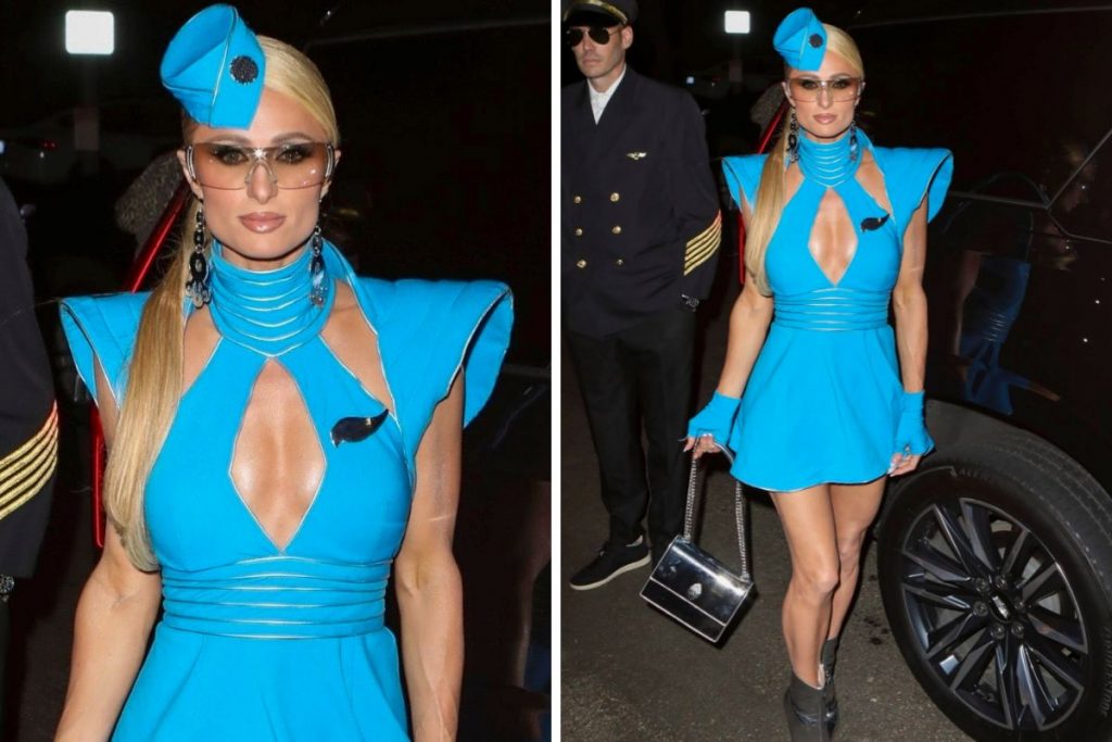 Paris Hilton vestida de Britney Spears no clipe de Toxic