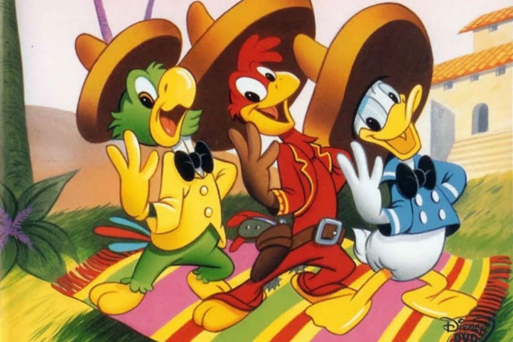 Zé Carioca, Panchito e Donald em "Você Já Foi à Bahia?" (Reprodução/Disney)