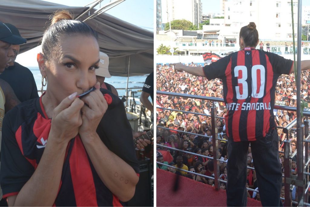 Ivete Sangalo fez um show durante a comemoração do título do Vitória